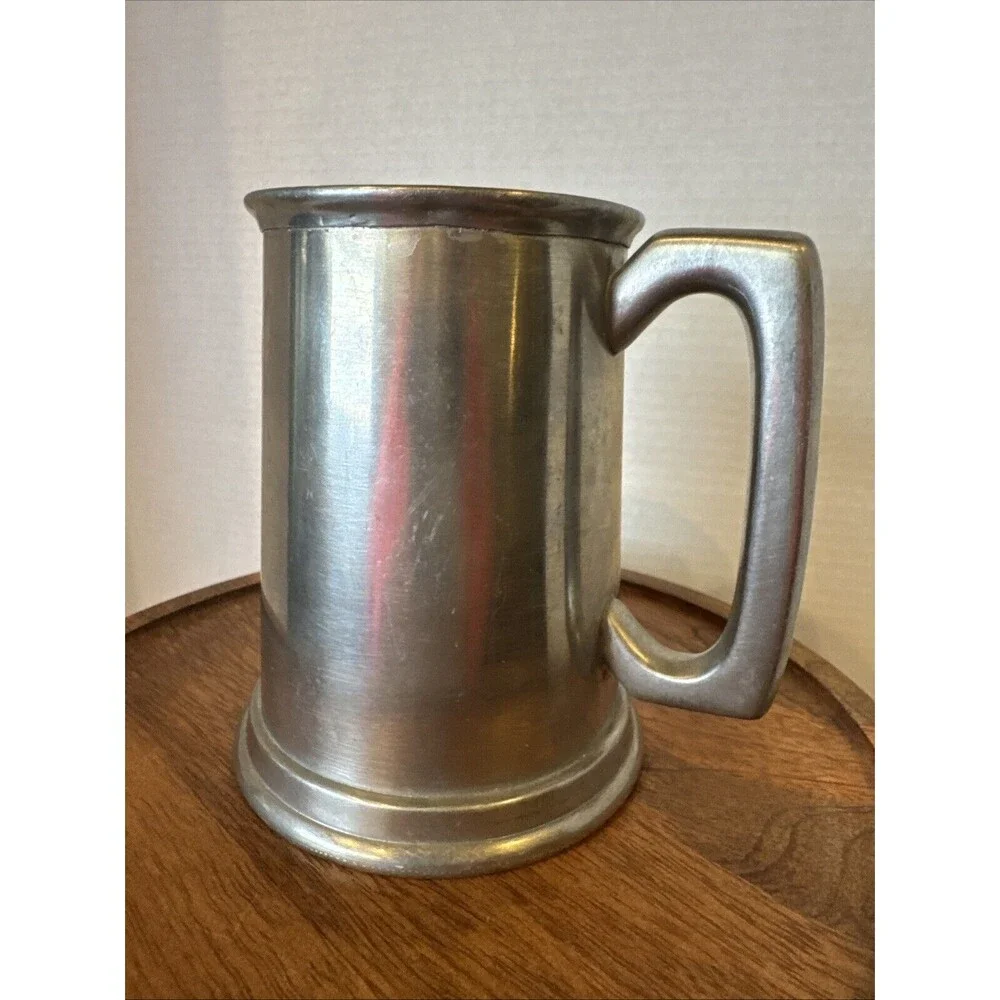 English Pewter glass bottom